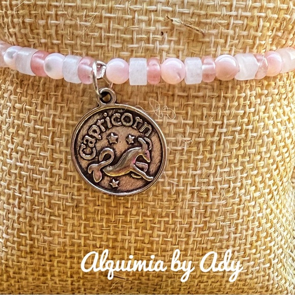 Pink Quartz beaded bracelet - Picture 1 of 2